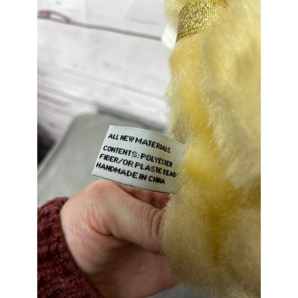 Progressive Plush Yellow Tan Furry Jointed‎ Teddy Bear Stuffed Animal 9" - Picture 7 of 7